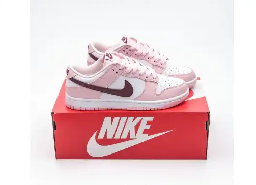 Red (GS) Pink CW1590-601 Dunk Low White Foam Nike   0702